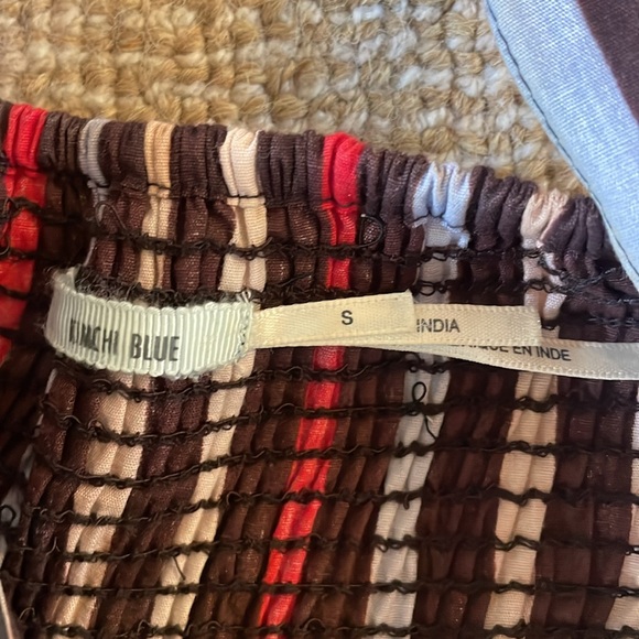 Kimchi Blue stripe dress size small stripe pockets crisscross straps - Picture 3 of 4